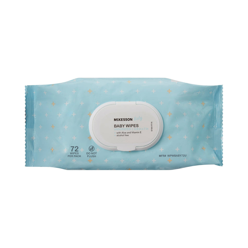 McKesson Unscented Baby Wipe, Soft Pack-Baby Wipe McKesson Soft Pack Unscented 72 Count