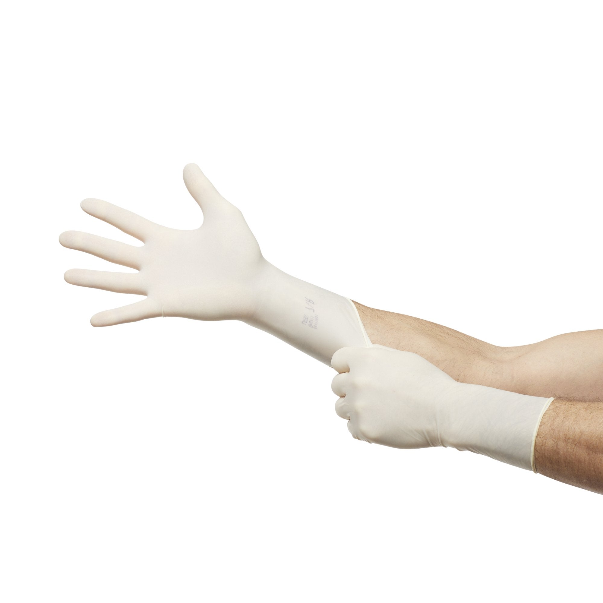 Encore Latex Textured Surgical Glove, Size 8.5, Ivory-Surgical Glove ENCORE Latex Textured Size 8.5 Sterile Latex Standard Cuff Length Fully Textured Ivory Chemo Tested
