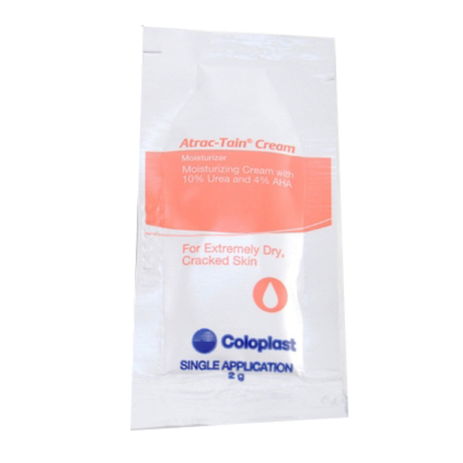 Coloplast Atrac-Tain Moisturizer 2 Gram Individual Packet-Hand and Body Moisturizer Atrac-Tain 2 Gram Individual Packet Unscented Cream CHG Compatible