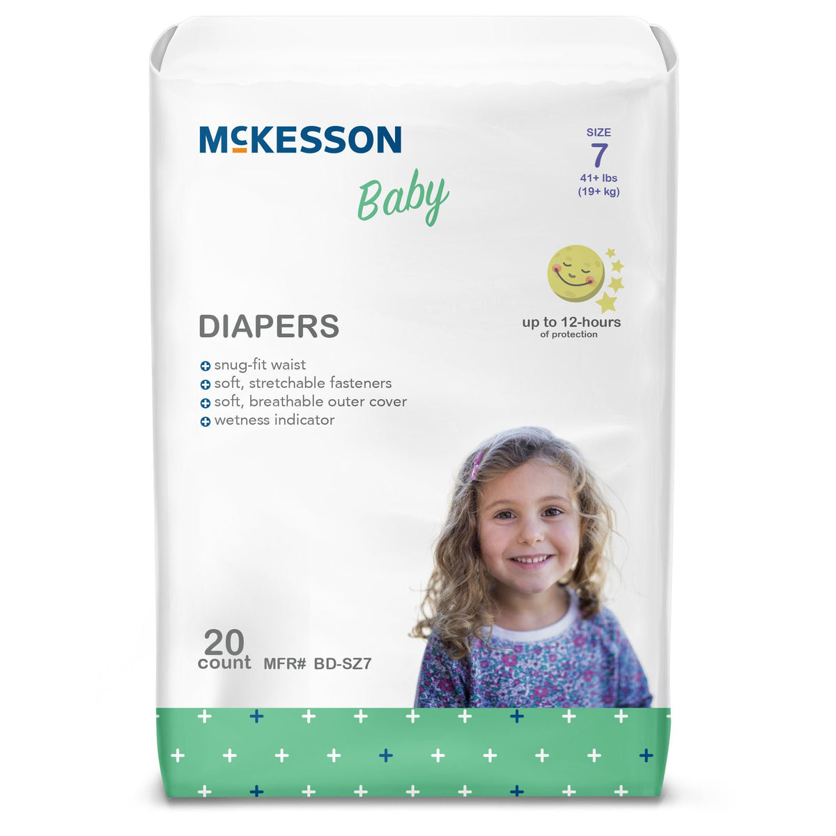 McKesson Baby Diaper, Size 7 for Children weighing 41+ lbs. - Incontinence>Pediatric Diapers and Training Pants - McKesson...