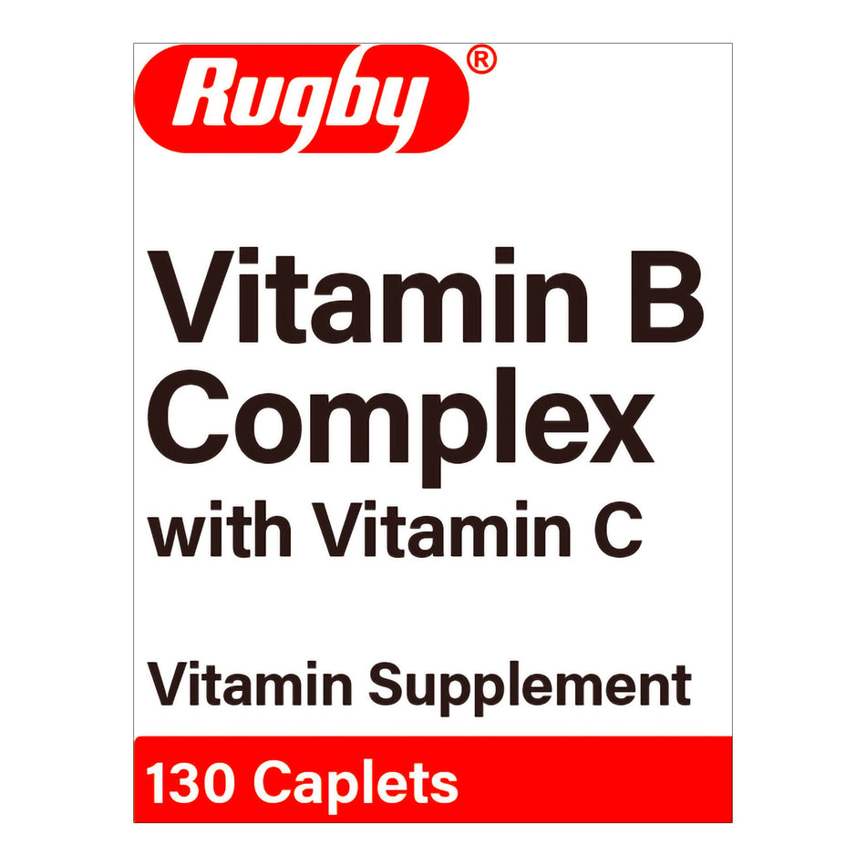 Rugby Vitamin B Complex with Vitamin C (Ascorbic Acid) Multivitamin Supplement-Multivitamin Supplement Vitamin B / Ascorbic Acid Tablet 130 per Bottle