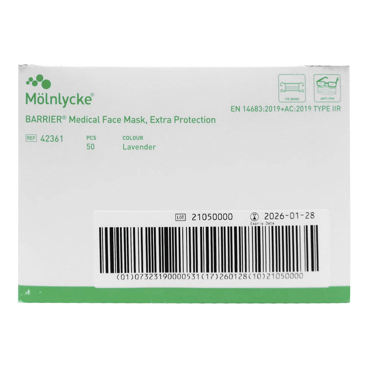 Barrier Laser Plume Surgical Mask-Surgical Mask Barrier Extra Protection Anti-fog ASTM Level 3 Tie Closure One Size Fits Most