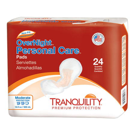 Tranquility OverNight Bladder Control Pad, 7 x 16 Inch-Bladder Control Pad Tranquility Personal Care 7-1/2 X 16-1/2 Inch Heavy Absorbency Super Absorbent Core One Size Fits Most