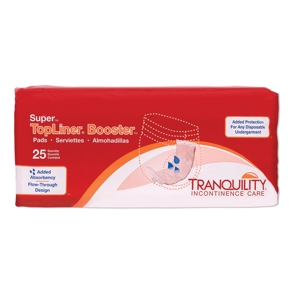 TopLiner Super Added Absorbency Incontinence Booster Pad, 4 x 15 Inch-Booster Pad Tranquility TopLiner 4-1/4 X 15 Inch Heavy Absorbency Super Absorbent Core Super