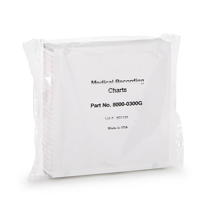 McKesson Thermal Diagnostic Recording Paper-Recording Chart Paper McKesson Z-Fold Red Grid