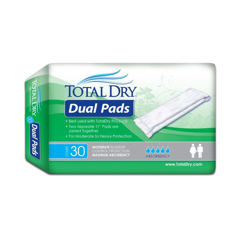 TotalDry Maximum Absorbency Incontinence Liner, 11-Inch Length-Incontinence Liner TotalDry 11 Inch Length Moderate Absorbency Polymer Core One Size Fits Most