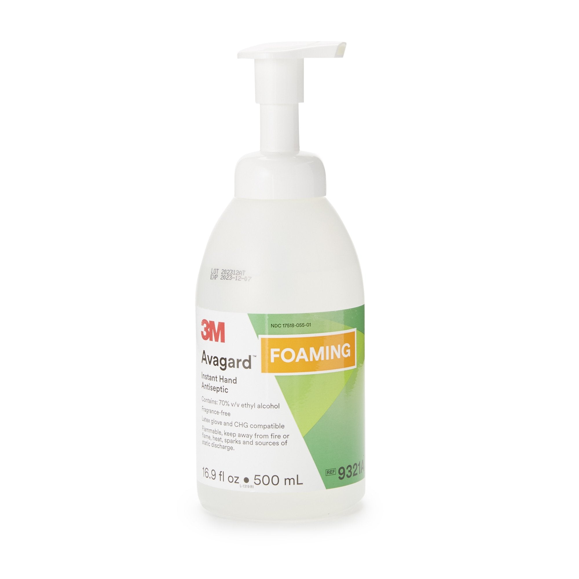 3M Avagard Hand Sanitizer-Hand Sanitizer 3M Avagard 16.9 oz. Ethyl Alcohol Foaming Pump Bottle
