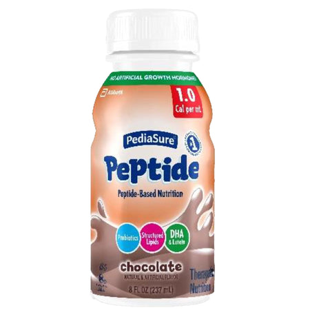 PediaSure Peptide 1.0 Cal, 8-ounce bottle-Pediatric Oral Supplement PediaSure Peptide 1.0 Cal Chocolate Flavor 8 oz. Bottle Liquid Peptide Malabsorption / Maldigestion