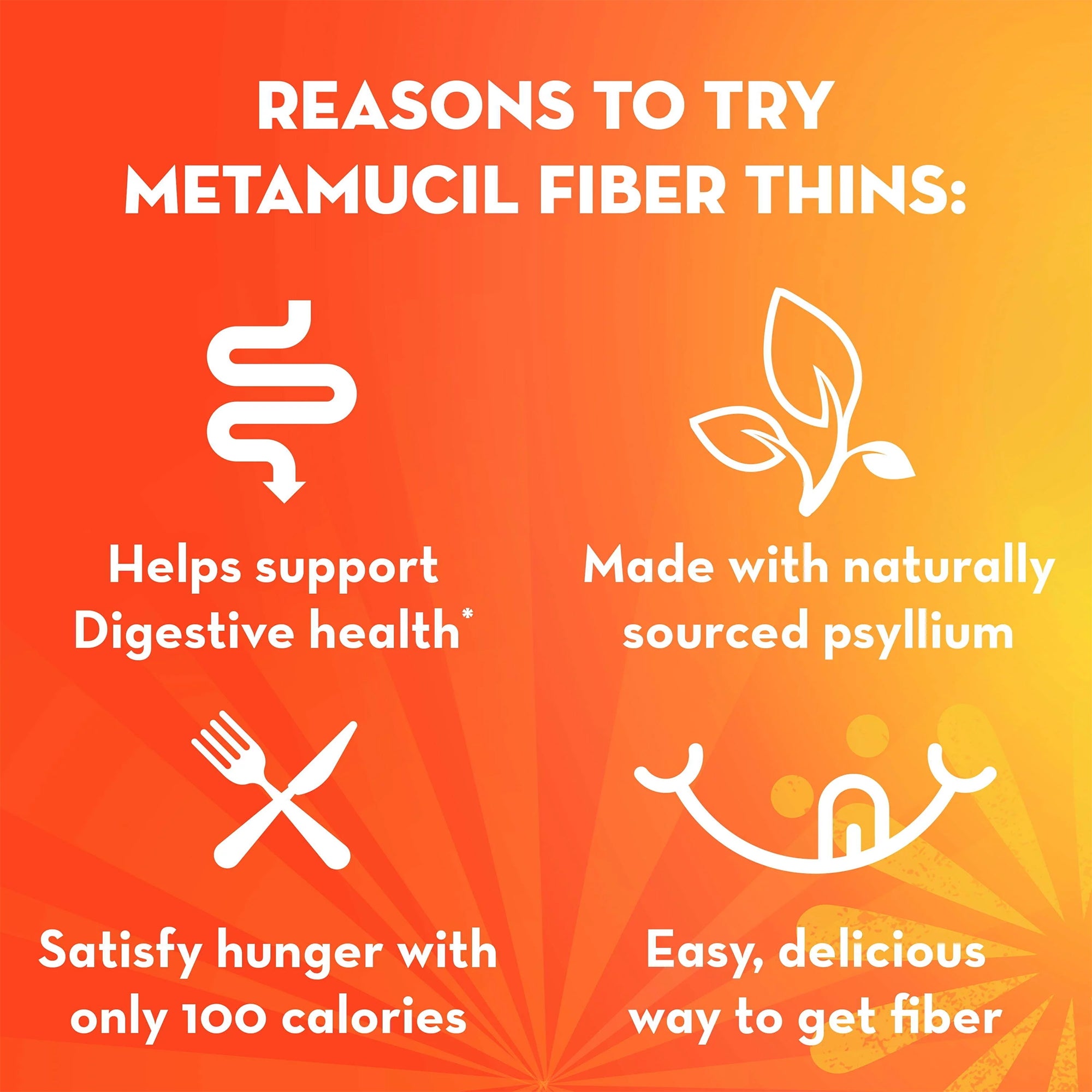 Metamucil Fiber Supplement Cinnamon Spice Flavor Wafer-Fiber Supplement Metamucil Cinnamon Spice Flavor Wafer 24 per Box 5 mg Strength Wheat Flour / Sucrose / Corn Oil / Psyllium Husk