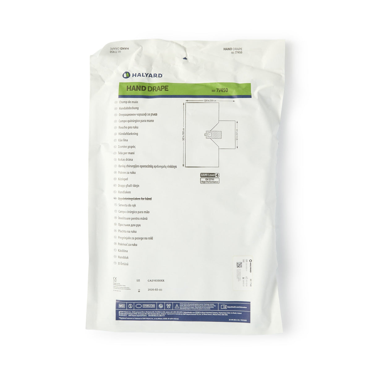 Halyard Sterile Hand Orthopedic Drape, 114 x 142 Inch - Textiles>Procedure Drapes and Sheets>Drape Sheets - O&M Halyard Inc