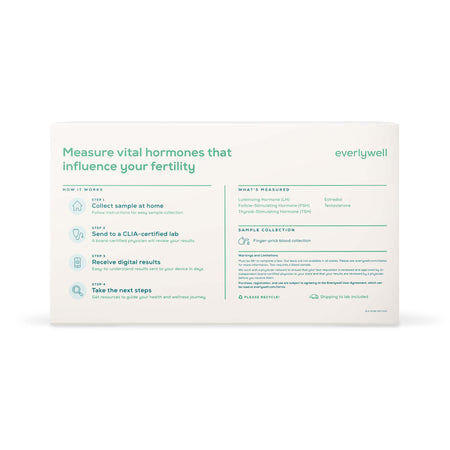 Everlywell Women's Fertility Test-Blood Collection and Transport Kit Everlywell Bio Hazard Bag Sterile