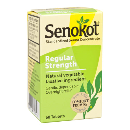 Senokot Sennosides Laxative-Laxative Senokot Tablet 50 per Bottle 8.6 mg Strength Sennosides