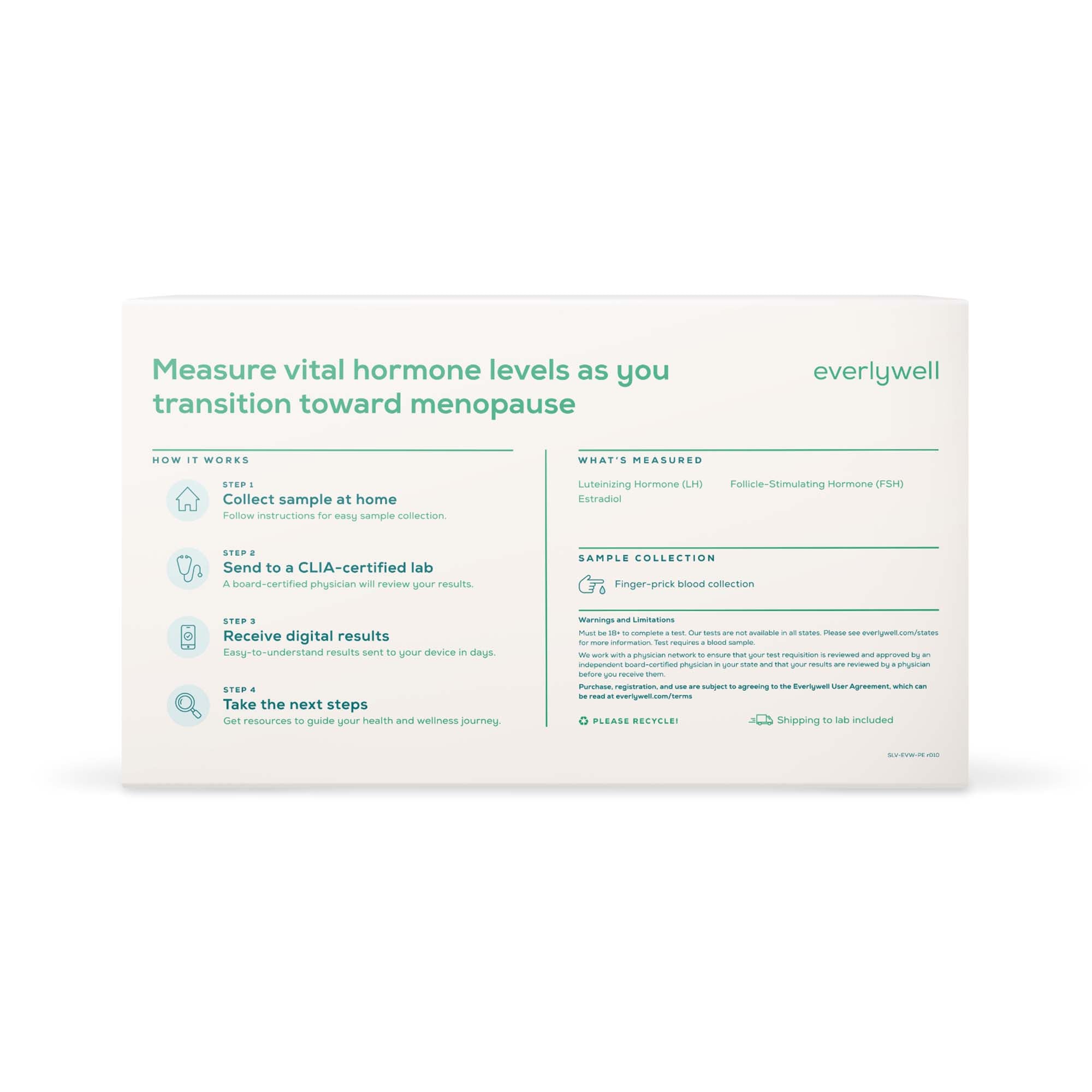 Everlywell Perimenopause Test-Blood Collection and Transport Kit Everlywell Collection Card Sterile