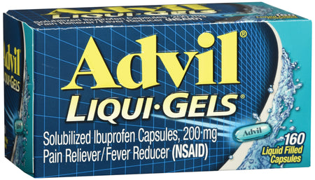 Advil Liqui-Gels Ibuprofen Pain Relief-Pain Relief Advil Liqui-Gels 200 mg Strength Ibuprofen Capsule 160 per Bottle