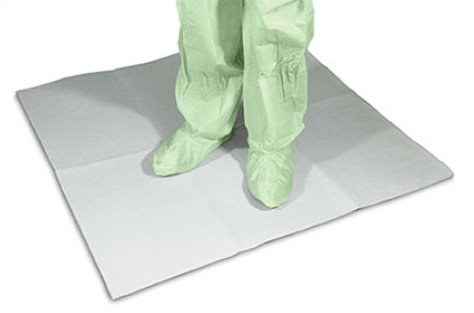 Absorbent Floor Mat EnviroSorb® 30 X 72 Inch White Polyester / Rayon / Polyethylene