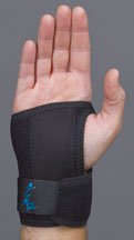 Wrist Splint GelFlex® Contoured Polymer Gel / Mineral Oil Left Hand Black Medium