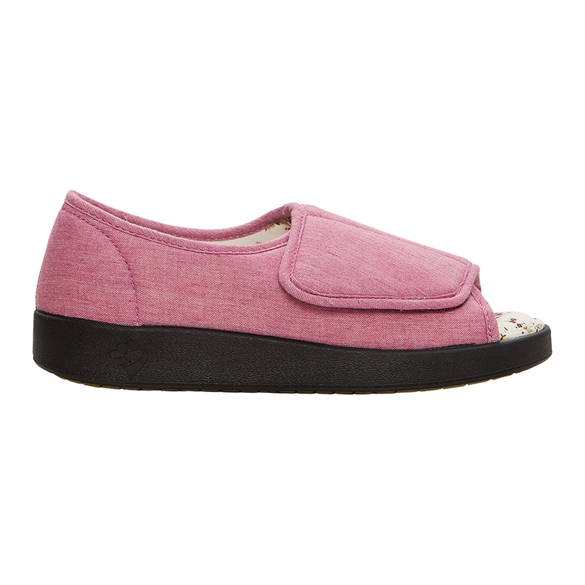 Silverts® Hook and Loop Closure Shoe, Size 9, Misty Rose