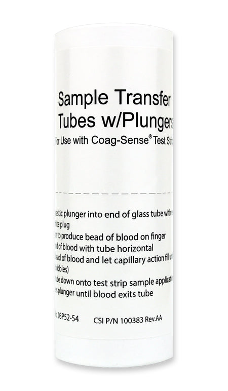 Coag-Sense® Sample Transfer Tube For use with Coag-Sense® PT1 or PT2 Professional Meter