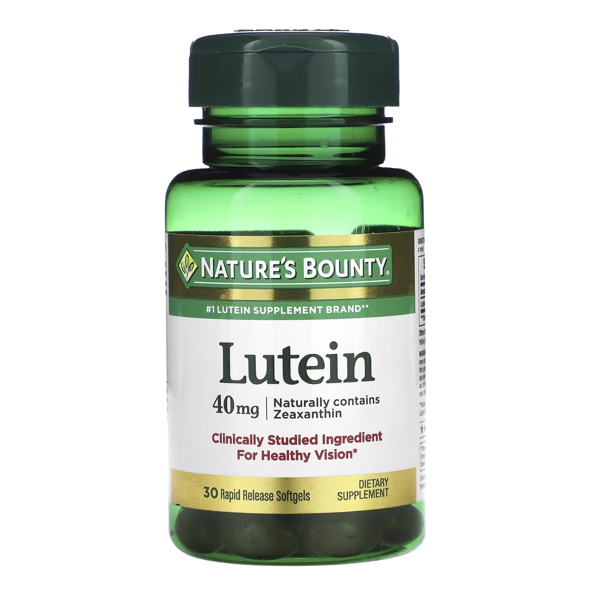 Nature's Bounty Lutein 40 mg Dietary Supplement Softgels-Dietary Supplement Nature's Bounty Lutein 40 mg Strength Softgel 30 per Bottle