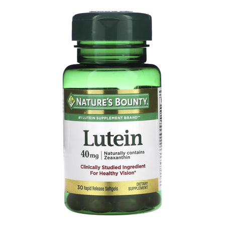 Nature's Bounty Lutein 40 mg Dietary Supplement Softgels-Dietary Supplement Nature's Bounty Lutein 40 mg Strength Softgel 30 per Bottle