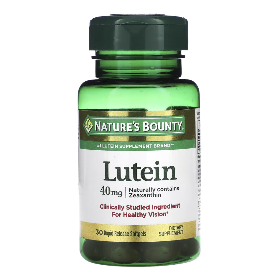 Nature's Bounty Lutein 40 mg Dietary Supplement Softgels-Dietary Supplement Nature's Bounty Lutein 40 mg Strength Softgel 30 per Bottle