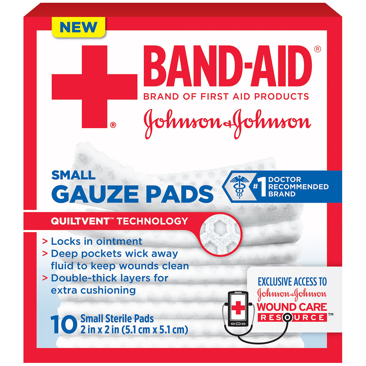 Band-Aid Sterile Gauze Sponge, 2 x 2 Inch-Gauze Sponge Band-Aid 2 X 2 Inch Sterile 1 per Pack