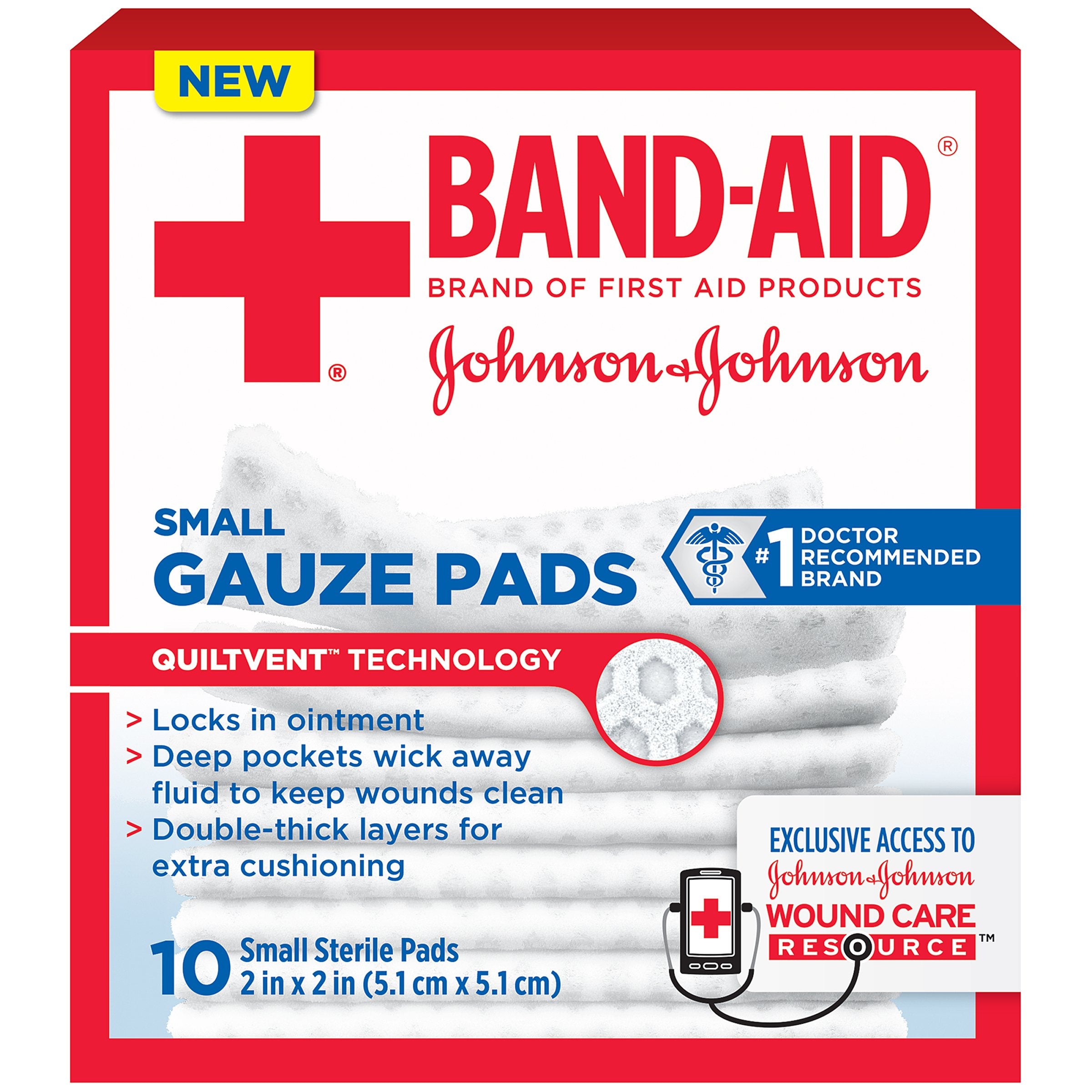 Band-Aid Sterile Gauze Sponge, 2 x 2 Inch-Gauze Sponge Band-Aid 2 X 2 Inch Sterile 1 per Pack