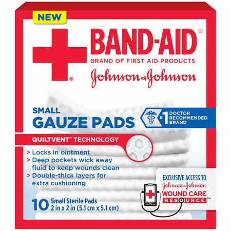 Band-Aid Sterile Gauze Sponge, 2 x 2 Inch-Gauze Sponge Band-Aid 2 X 2 Inch Sterile 1 per Pack