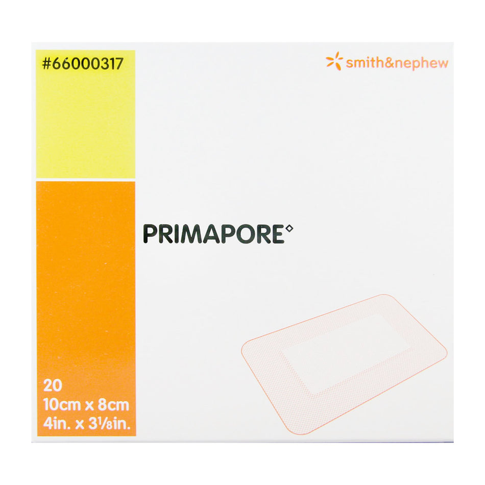 Primapore Adhesive Dressing, 8 x 10 Centimeter-Island Dressing Primapore 3-1/8 X 4 Inch Rectangle Sterile