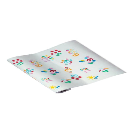 Tidi Choice Crepe Table Paper, 18 Inch x 125 Foot, Print (Pastel Numbers)-Table Paper Tidi Choice 18 Inch Width 125 Foot Length Print (Pediatric Combo) Crepe
