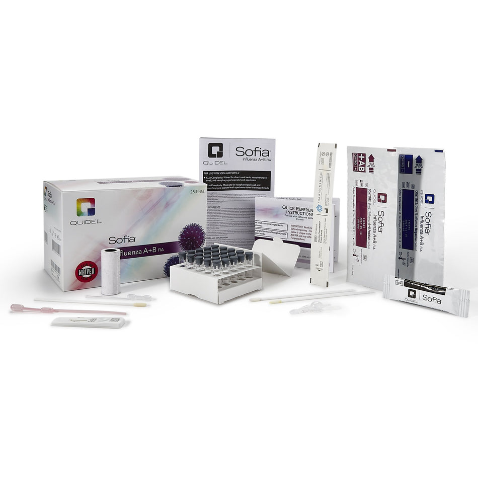 Sofia Influenza A+B FIA Influenza A + B Fluorescence Immunoassay (FIA) Respiratory Test Kit-Respiratory Test Kit Sofia Influenza A+B FIA Influenza A + B 25 Tests CLIA Waived Sample Dependent