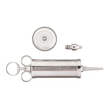 McKesson Argent Ear Syringe with Shield-"Ear Syringe with Shield McKesson Argent Three Ring Style Three Ring, Silver Barrel and Plunger OR Grade"