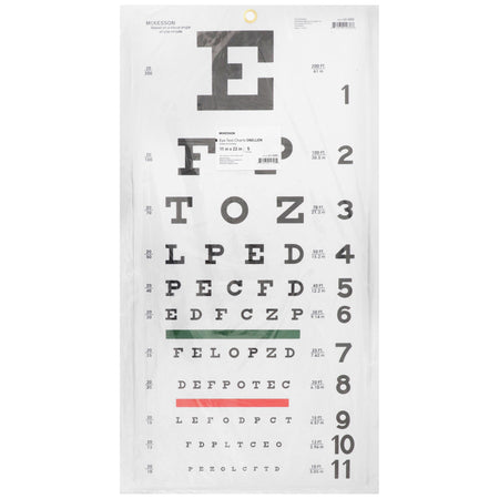 McKesson Eye Test Chart, 11 x 22 Inch - Diagnostic Instruments and Supplies>Optometry>Exam Charts - McKesson Brand