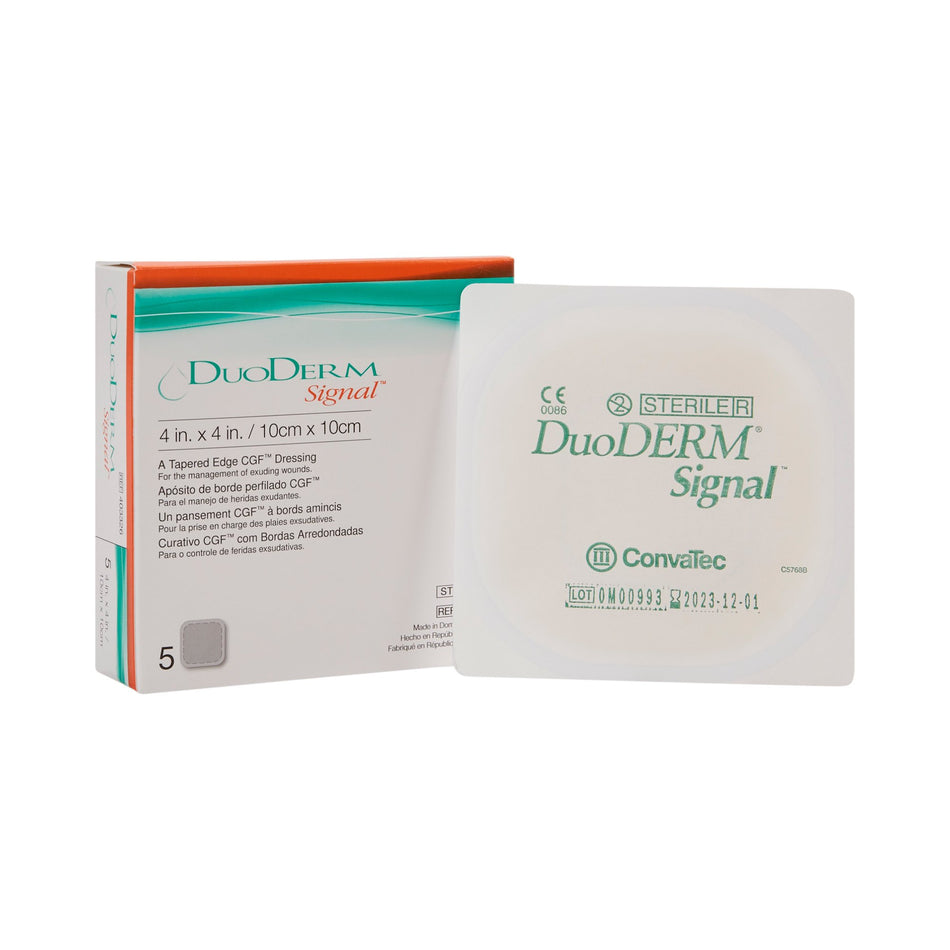 DuoDerm� Signal� Hydrocolloid Dressing, 4 x 4 Inch-Hydrocolloid Dressing DuoDERM� Signal� 4 X 4 Inch Square