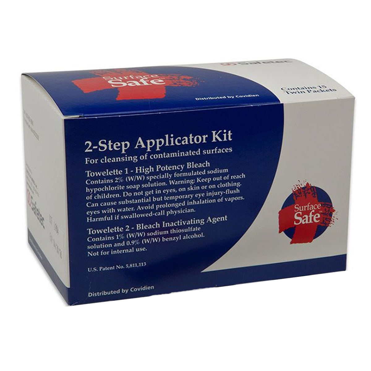 Surface Safe Surface Disinfectant-Surface Safe Surface Disinfectant Premoistened Manual Pull Wipe 15 Count Soft Pack Chlorine Scent NonSterile