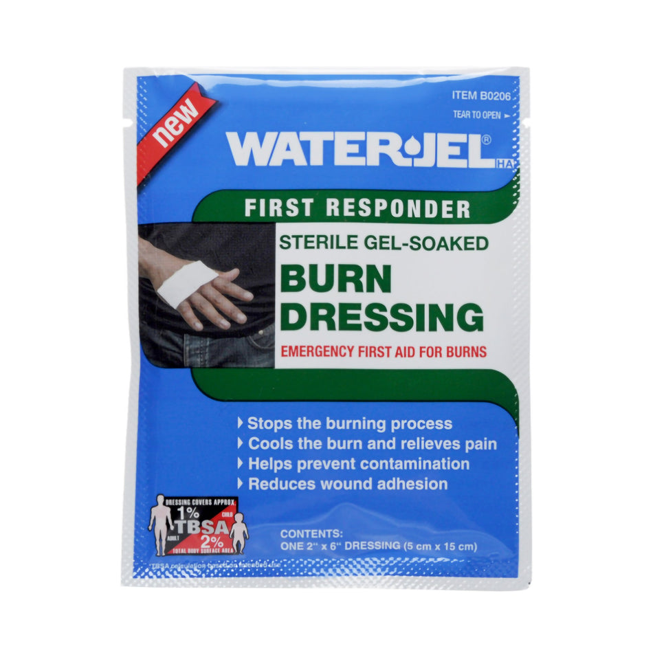 Water-Jel� Burn Dressing, 2 x 6 Inch-Hydrogel Burn Dressing Water-Jel� First Responder Sheet 2 X 6 Inch Sterile