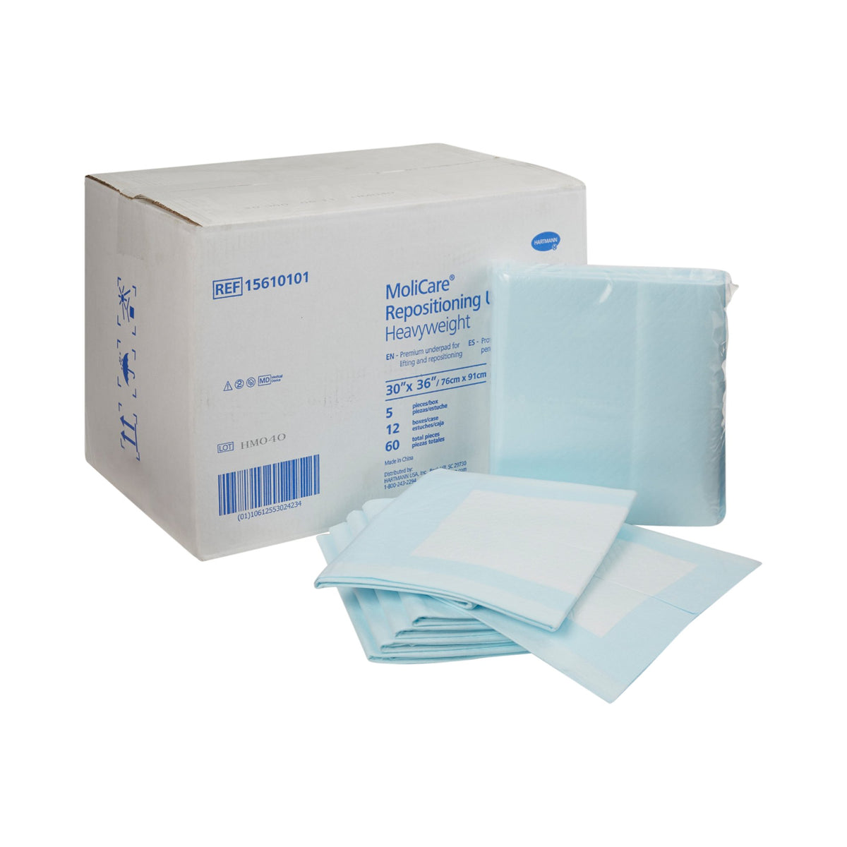 MoliCare Positioning Underpad, 30 x 36 Inch-Disposable Underpad MoliCare 30 X 36 Inch Polymer Heavy Absorbency