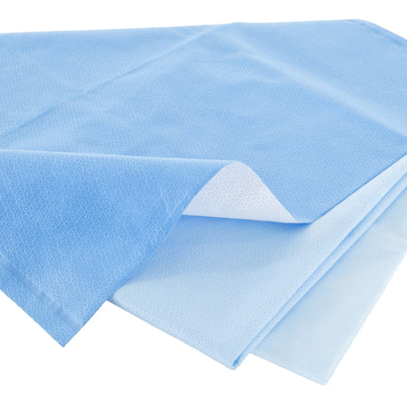 Quick Check H600 Sterilization Wrap, 54 x 54 Inch-QUICK CHECK* H600 Sterilization Wrap White / Blue 54 X 54 Inch Dual Layer SMS Polypropylene Steam / EO Gas / Hydrogen Peroxide