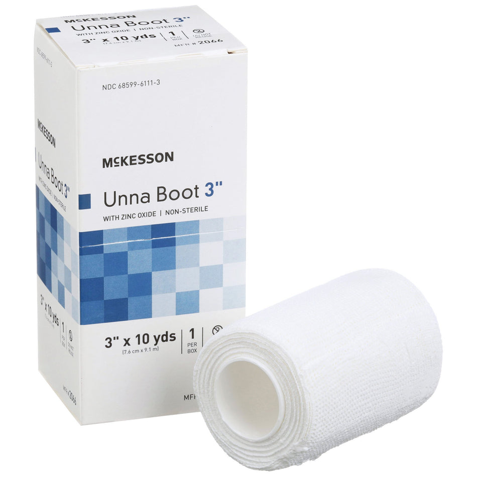 McKesson Unna Boot with Zinc Oxide, 3 Inch x 10 Yard-Unna Boot McKesson Zinc Oxide 3 Inch X 10 Yard