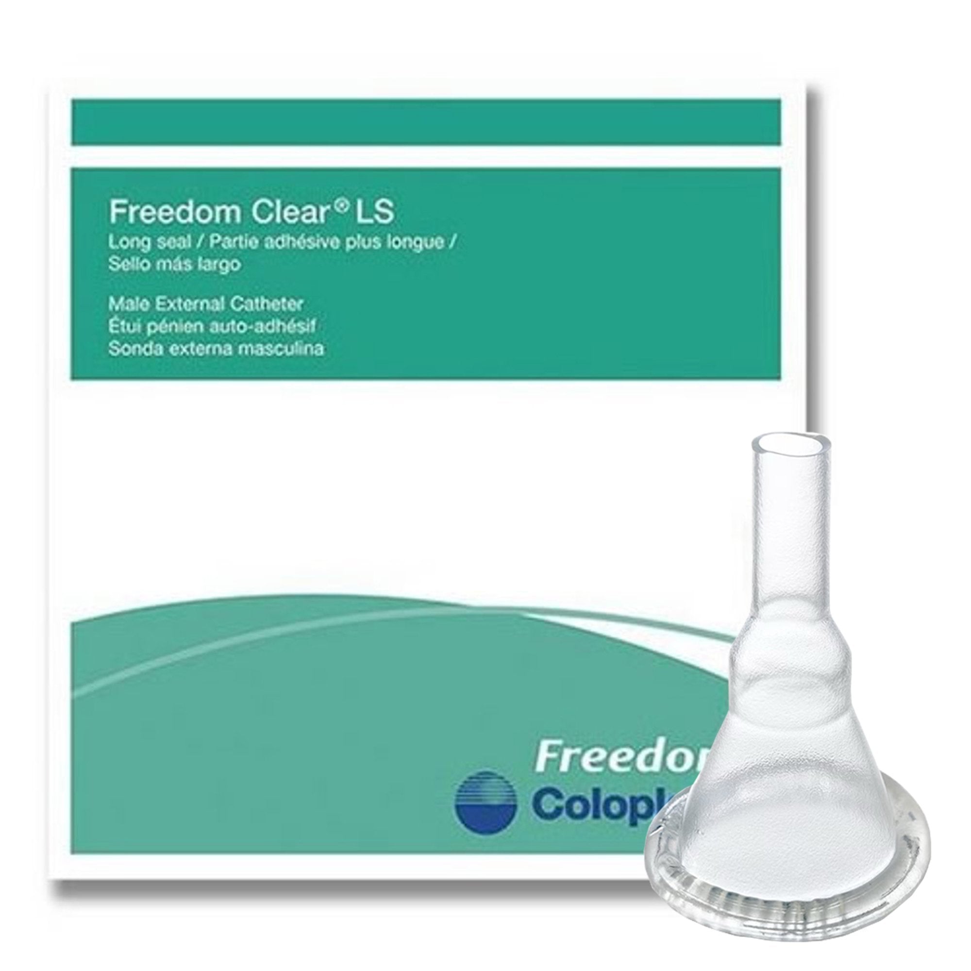 Coloplast Freedom Clear LS Male External Catheter, Small-Male External Catheter Freedom Clear LS Self-Adhesive Seal Silicone Small