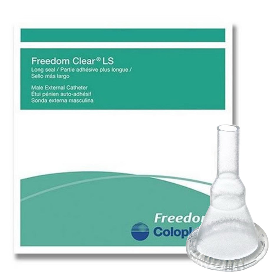 Coloplast Freedom Clear LS Male External Catheter, Small-Male External Catheter Freedom Clear LS Self-Adhesive Seal Silicone Small