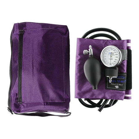 Mabis Match Mates Manual Aneroid Sphygmomanometer with Cuff, Purple-Aneroid Sphygmomanometer with Cuff Mabis Nylon Cuff Palm Aneroid