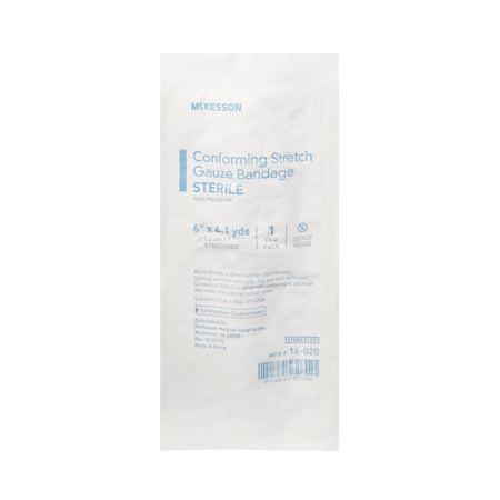 McKesson Sterile Conforming Bandage, 6 Inch x 4-1/10 Yard-Conforming Bandage McKesson 6 Inch X 4-1/10 Yard Sterile 1 per Pack
