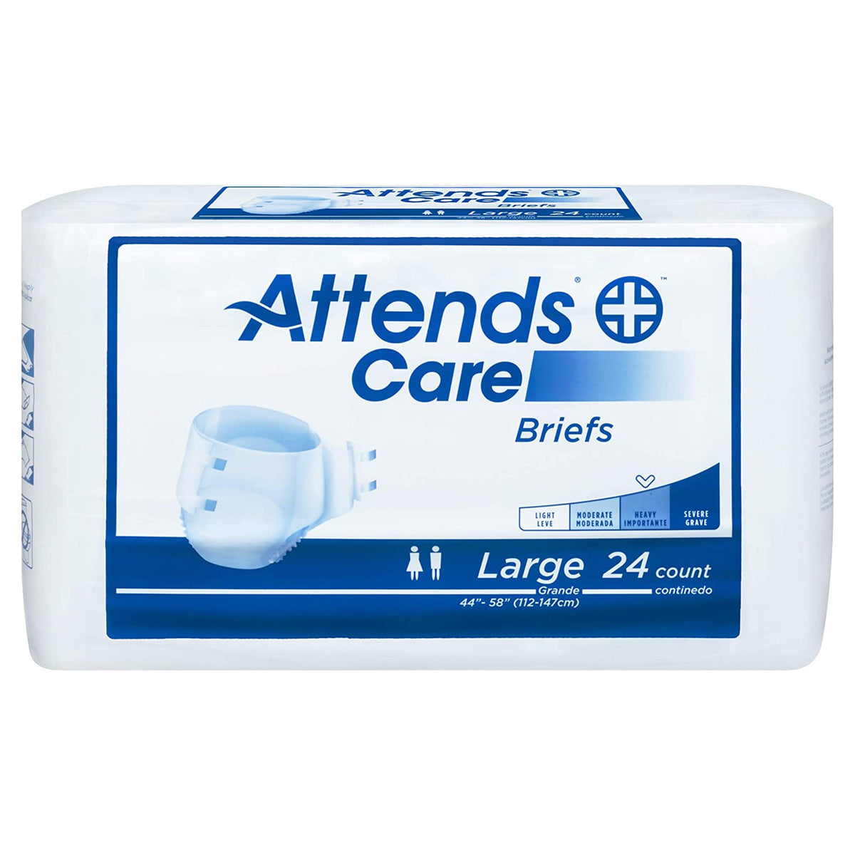 Attends Care Heavy Incontinence Brief, Large-Unisex Adult Incontinence Brief Attends Care Large Disposable Heavy Absorbency