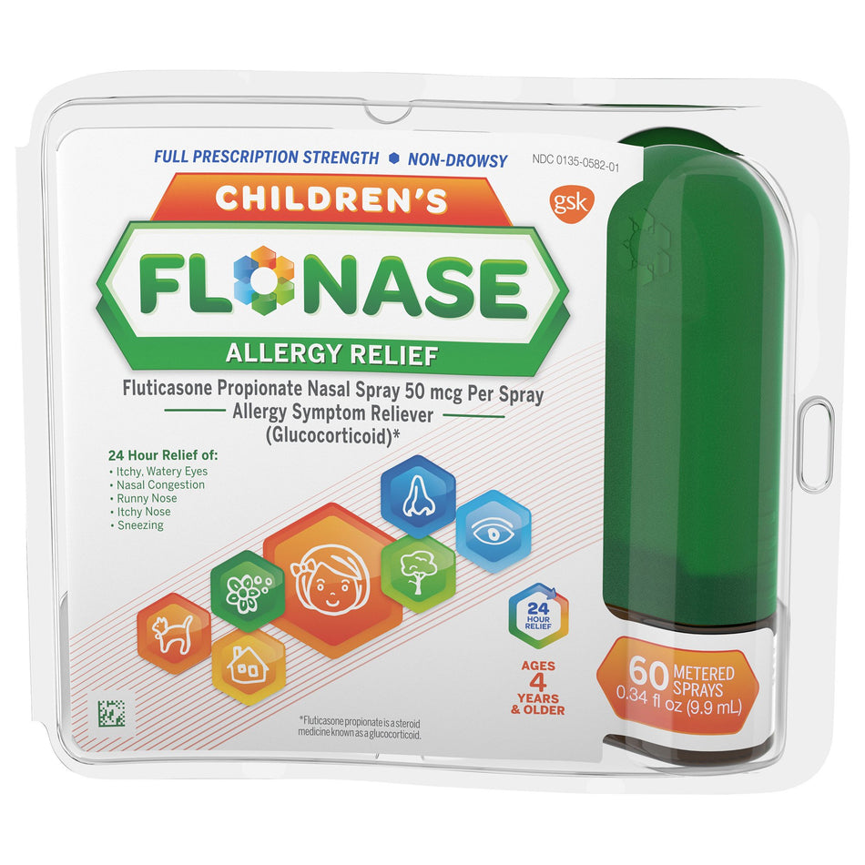 Flonase Fluticasone Propionate Allergy Relief Nasal Spray-Allergy Relief Flonase 50 mcg Strength Nasal Spray 60 Dose