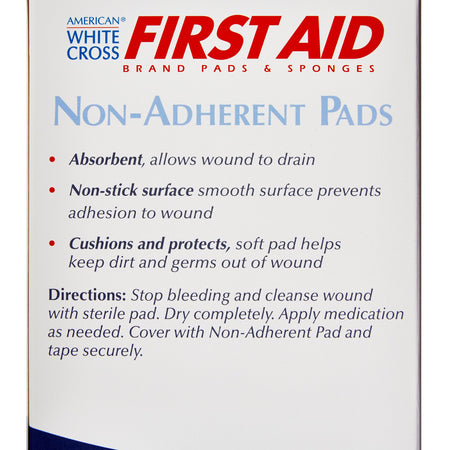 American White Cross Nonadherent Dressing, 2 x 3 Inch-Non-Adherent Dressing American White Cross 2 X 3 Inch Sterile 1 per Pack