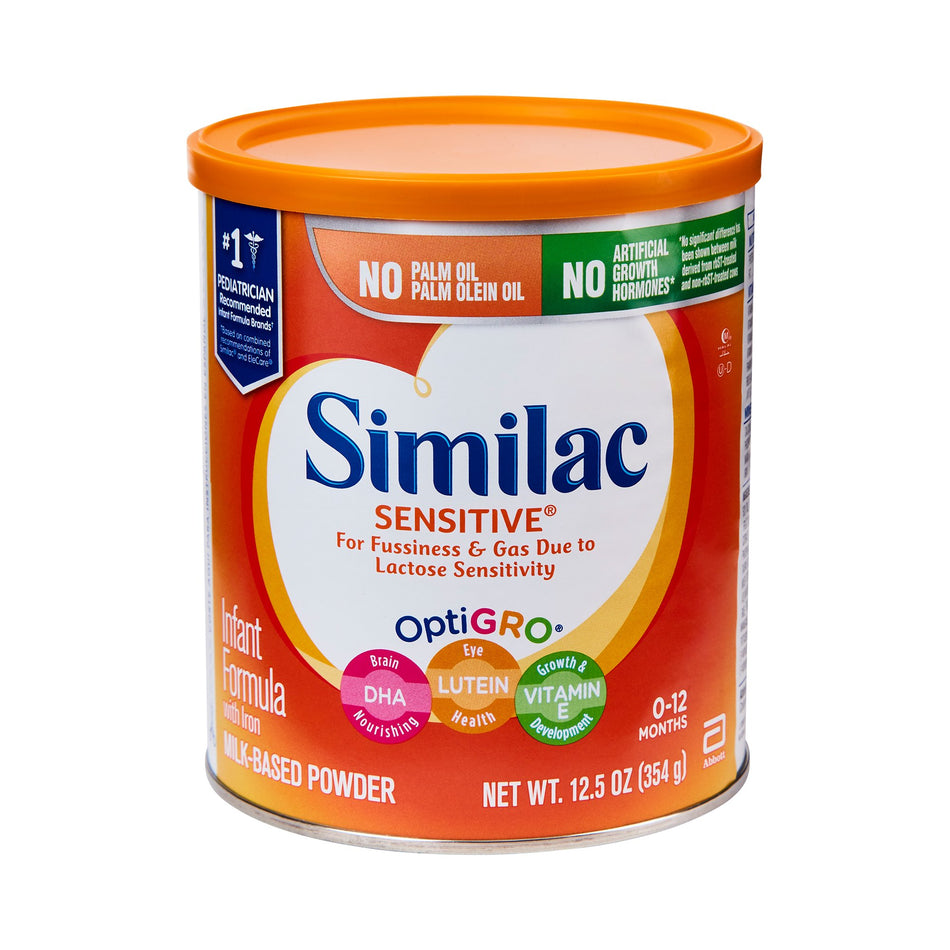 Similac� Sensitive� Powder Infant Formula, 12-ounce can-Infant Formula Similac Sensitive� Unflavored 12.5 oz. Can Powder Iron Lactose Sensitivity