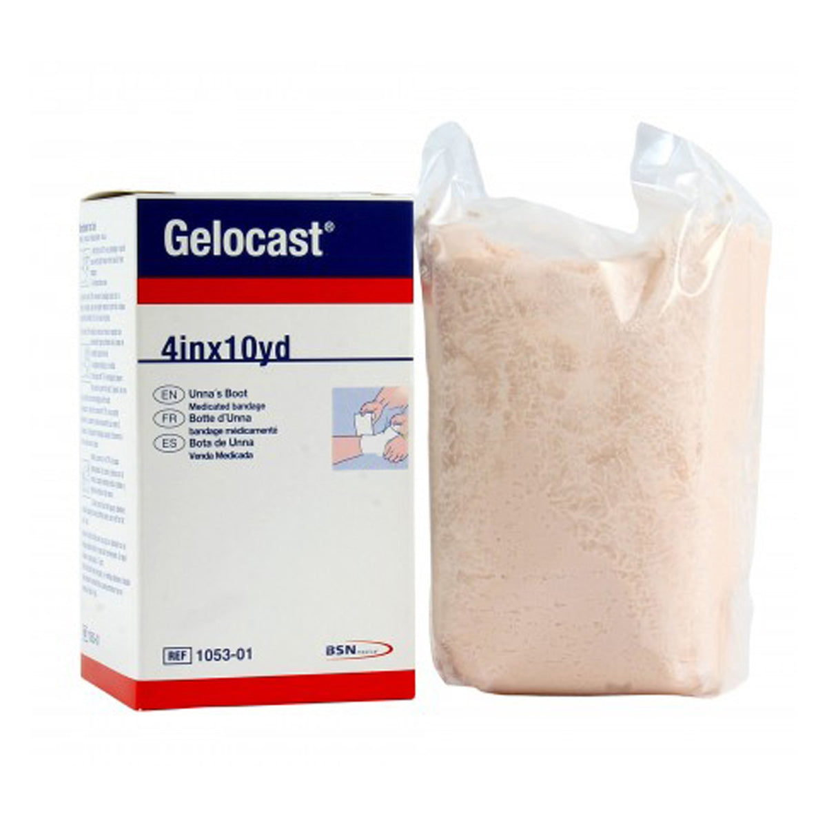 Gelocast Unna Boot with Calamine, 4 Inch x 10 Yard-Unna Boot Gelocast Zinc Oxide / Calamine 4 Inch X 10 Yard