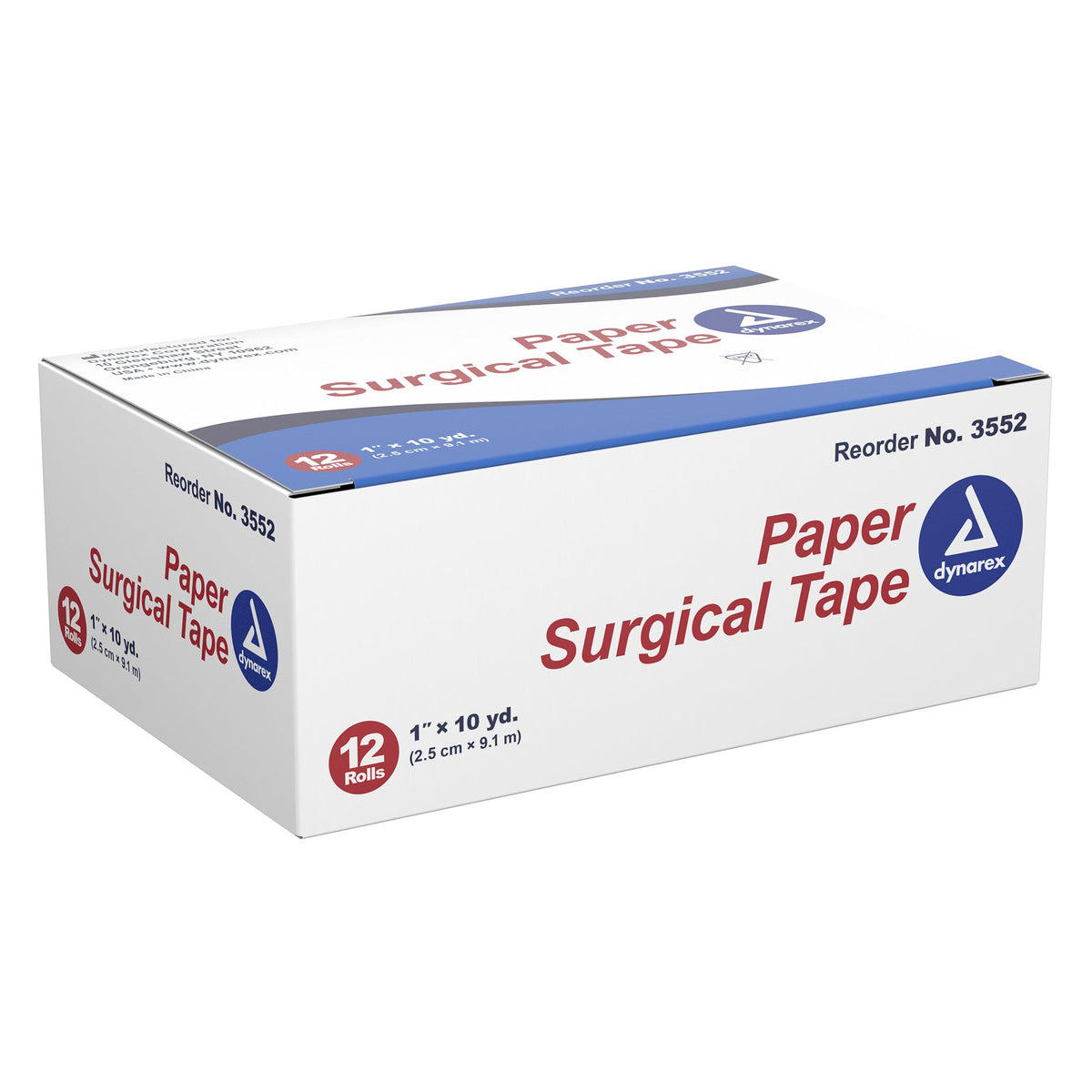 dynarex� Paper Medical Tape, 1 Inch x 10 Yard, White-Medical Tape Dynarex� White 1 Inch X 10 Yard Paper NonSterile