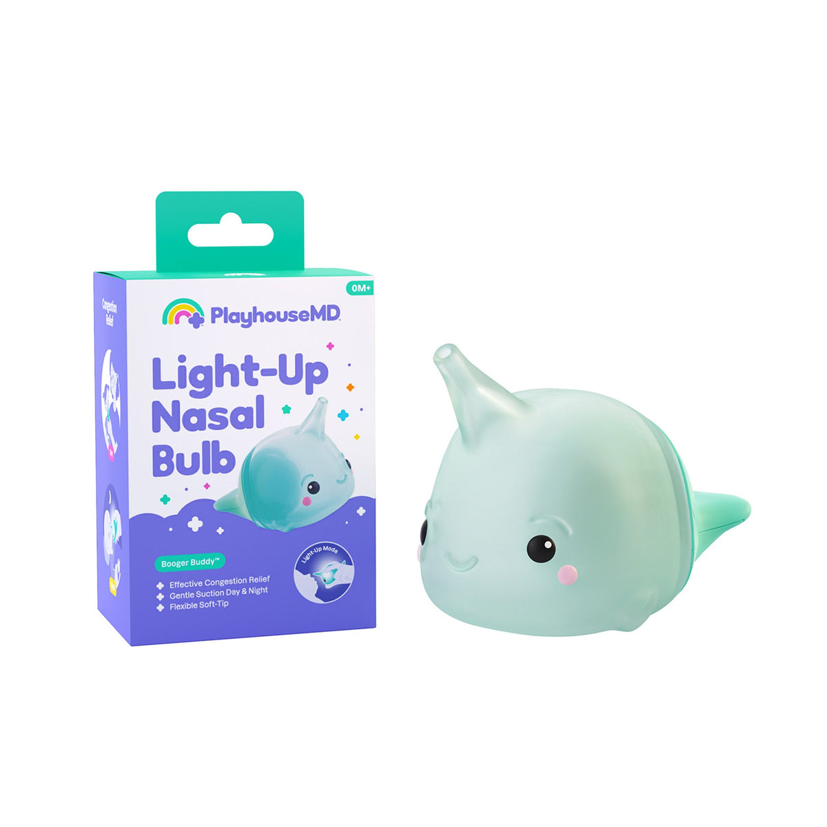 Playhouse MD Nasal Bulb for Babies and Toddlers, Green, Narwhal Character - Drainage and Suction>Suction Instruments>Ear N...